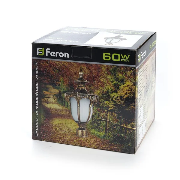Светильник садово-парковый Feron PL4045 шестигранный на столб 60W 230V E27, черное золото — фото 5
