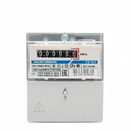Счетчик электроэнергии 1ф 5-60А однотарифный кл1 D+Щ ЖКИ 101 R5.1 145 Энергомера