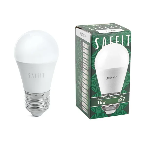 Лампа светодиодная SAFFIT SBG4515 Шарик E27 15W 6400K Feron