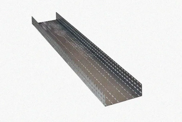 Лоток перфорированный ЛМ 300х80х3000 УТ1,5, оцинкованный лист, S0,8 Курганский ЗЭМИ