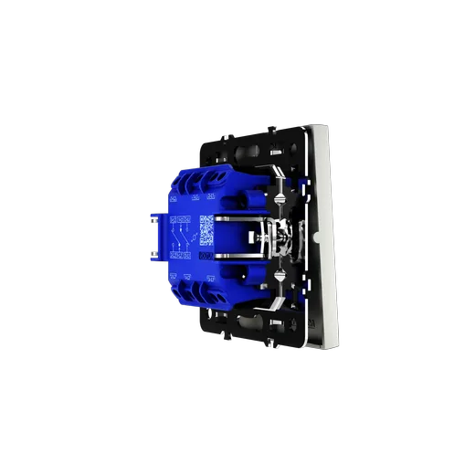 Проходной переключатель встраиваемый Voltum S70 двухклавишный 10А, (сталь) — фото 25