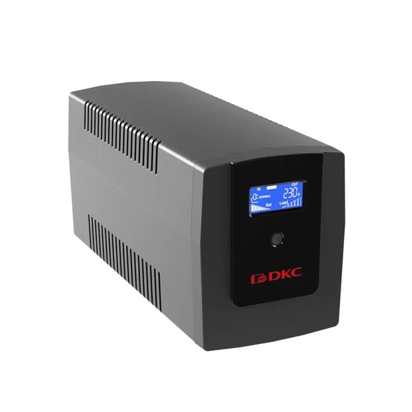 Линейно-интерактивный ИБП ДКС серии Info LCD, 1500 ВА/900 Вт, 1/1, 3xSchuko, USB + RJ45, LCD, 2x8Aч DKC — фото 2