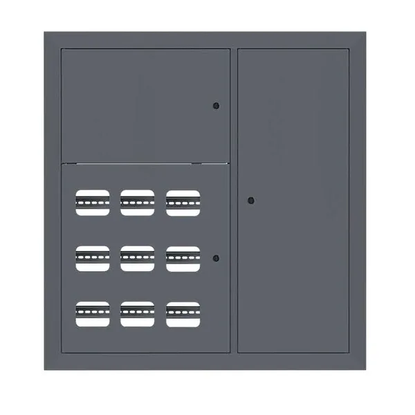 Щит этажный 9 кв, RAL7024 3 окна в ряд по гориз, (1000х950х150) PROxima EKF