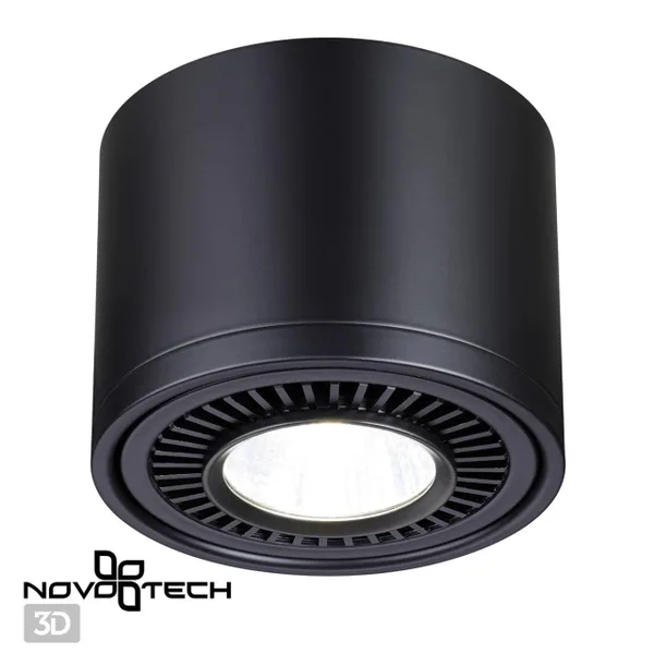 Св-к накл.св/д IP20 LED 18W 1600Лм 4000K 220V GESSO черный NOVOTECH — фото 3