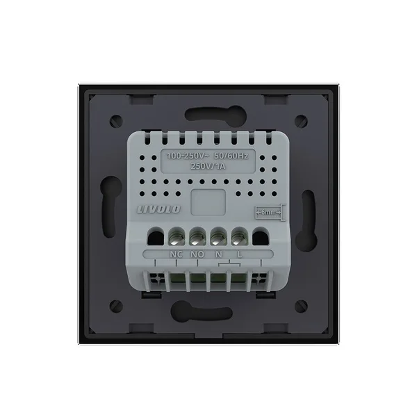 Розетка электрическая + USB type-C с блоком питания 18W Livolo 1 пост Черная VL-C7CTF16A.UC18W-2BP — фото 4