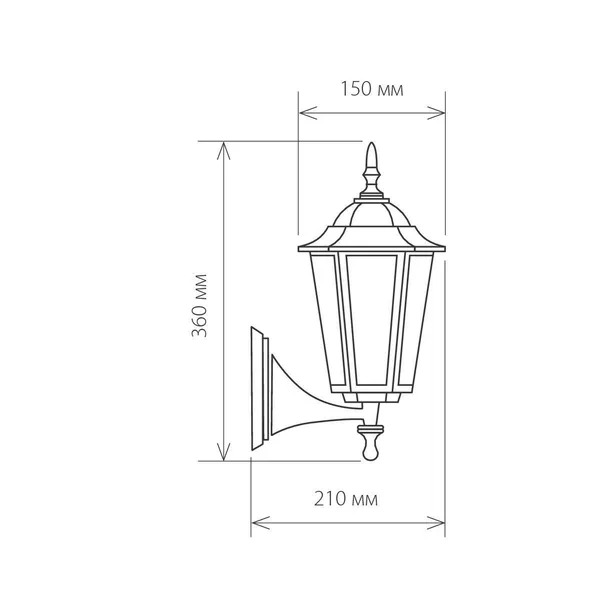 Уличный настенный светильник 1*E27 черное золото IP44 (a035741) Elektrostandard — фото 2