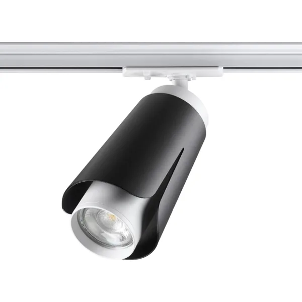 Св-к трековый однофазный IP20 GU10 9W 220V TULIP черный NOVOTECH
