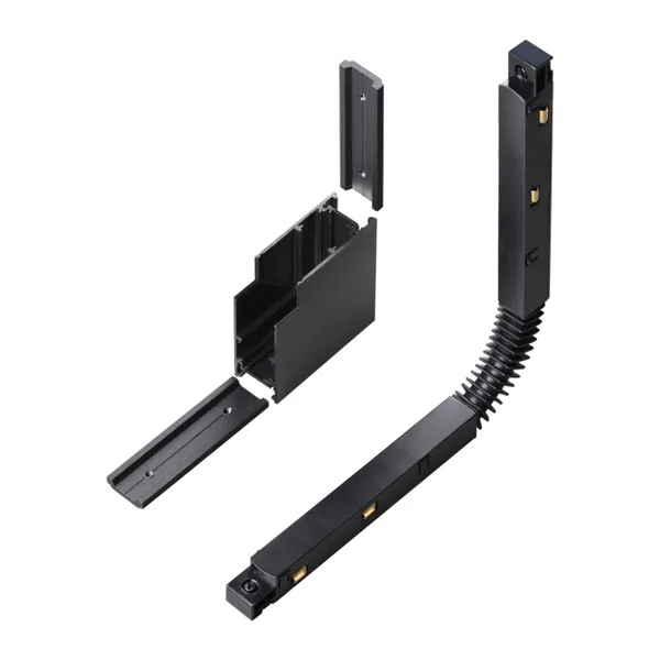 Соединитель с токопроводом для шинопровода Г-образный IP20 48V FLUM черный NOVOTECH — фото 3