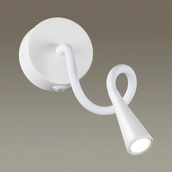 Настен.св-к выкл на базе IP20 LED 3W 270Лм 3000K ODDS белый/металл ODEON LIGHT — фото 3