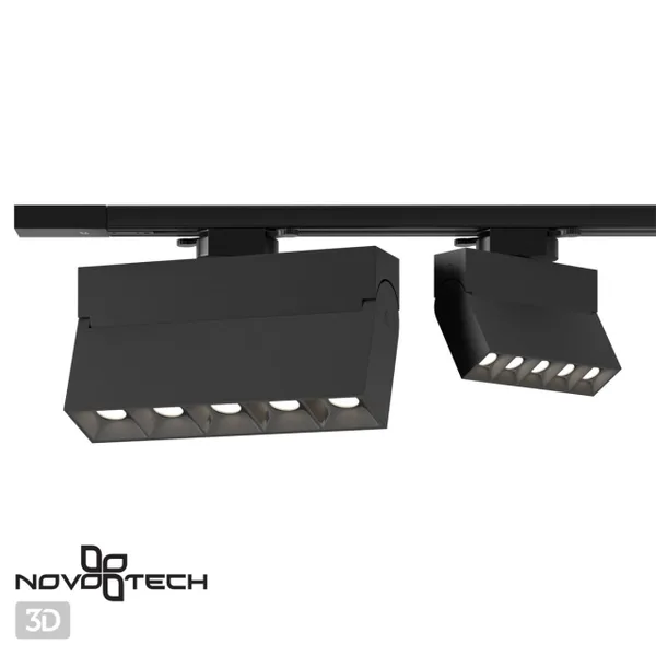 Св-к трековый однофазный IP33 LED 4000К 13W 110-265V EOS черный NOVOTECH — фото 3