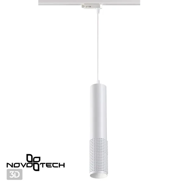 Трехфазный трековый cветильник,провод 1м IP20 GU10 50W 220V MAIS белый NOVOTECH — фото 3