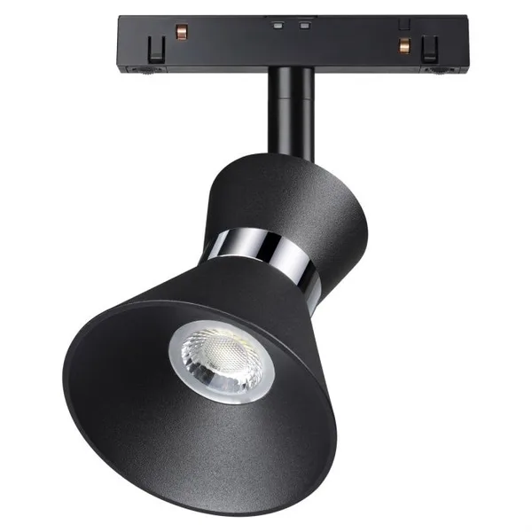 Трековый св-ник для низков.шинопровода IP20 LED 4000K 10W 48V FLUM черн/хром B NOVOTECH
