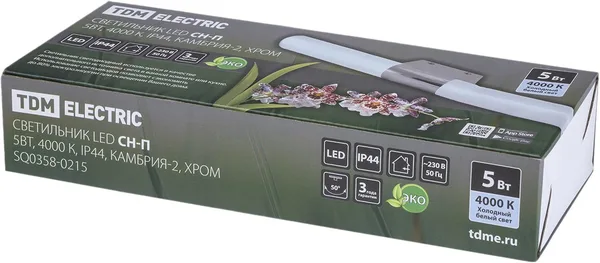 Светильник LED CH-П 5Вт, 4000 К, IP44, Камбрия-2, хром TDM — фото 2