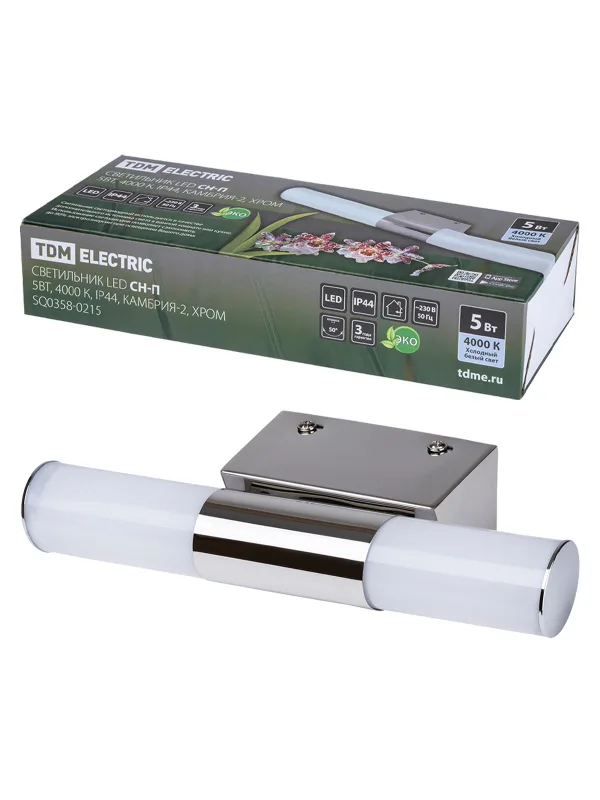 Светильник LED CH-П 5Вт, 4000 К, IP44, Камбрия-2, хром TDM — фото 3