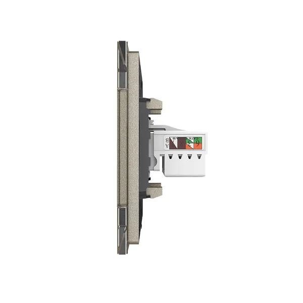 Розетка интернет двойная RJ-45 кат.6 1 пост, цвет шампань Livolo — фото 3