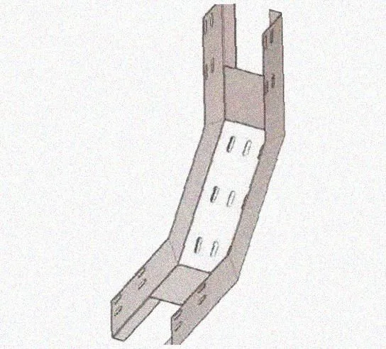 Лоток перфорированный КП 200х100-90 У3 для поворота трассы вверх на 90, окрашенный, S1,5 Курганский ЗЭМИ — фото 2