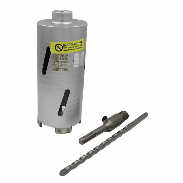 Коронка алмазная по бетону 72*150 мм Laser Deep Drill HD372 Hilberg — фото 2
