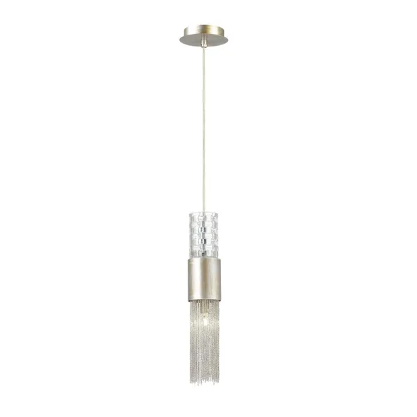 Подвес G9 1*5W 220V PERLA серебристый/стекло/металл.цепочки ODEON LIGHT — фото 4