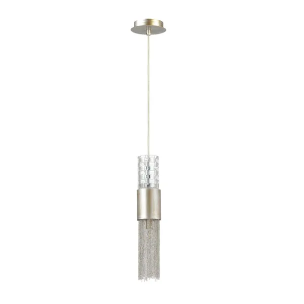 Подвес G9 1*5W 220V PERLA серебристый/стекло/металл.цепочки ODEON LIGHT