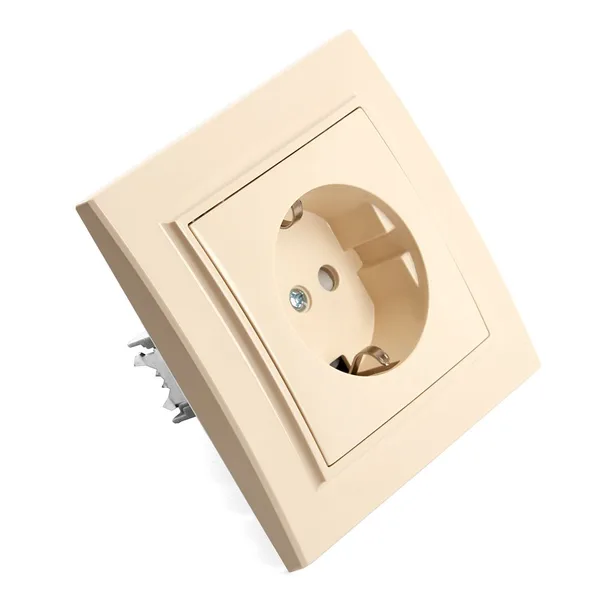 Розетка 1-местная с/з, STEKKER, PST16-9010-02, 250В, 16А с защитной шторкой, серия Эрна, слоновая кость — фото 3