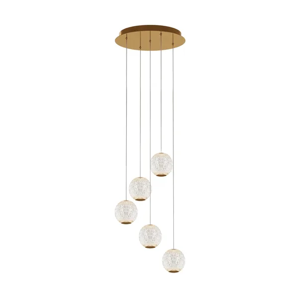 Подвесной светильник 5*LED 30Вт Латунь IP20 Sapphire MOD293PL-L30BS3K Maytoni