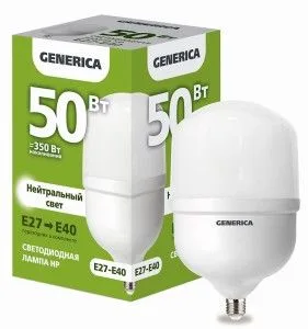 Лампа светодиодная HP 50Вт 6500К E27-E40 230В GENERICA