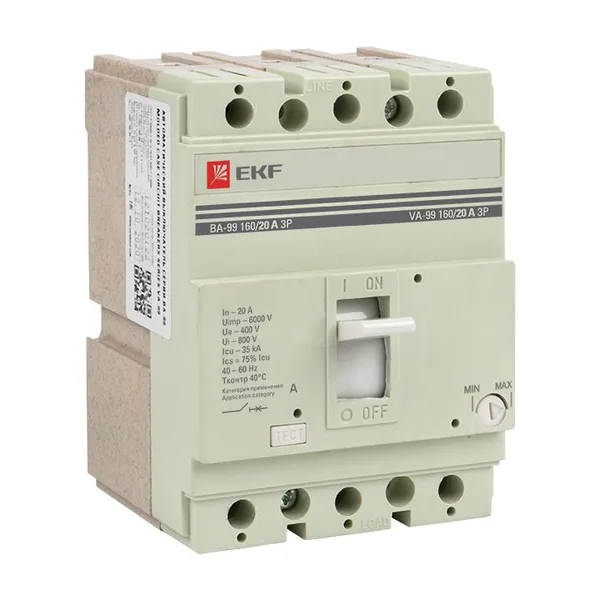 Выключатель автоматический ВА-99 160/20А 3П 35кА PROxima EKF