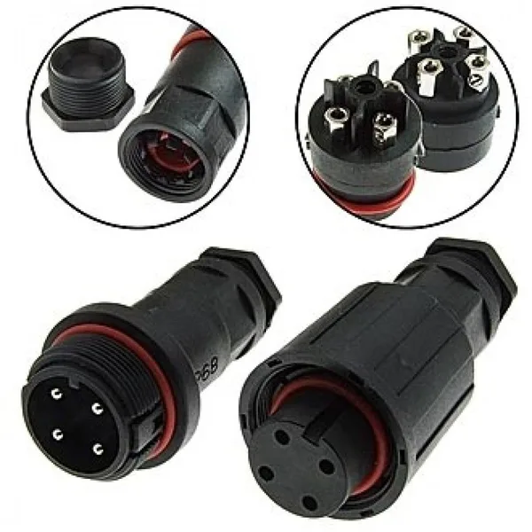 Разъем герметичный SZC-9000 4PIN (IP68), 4контакта