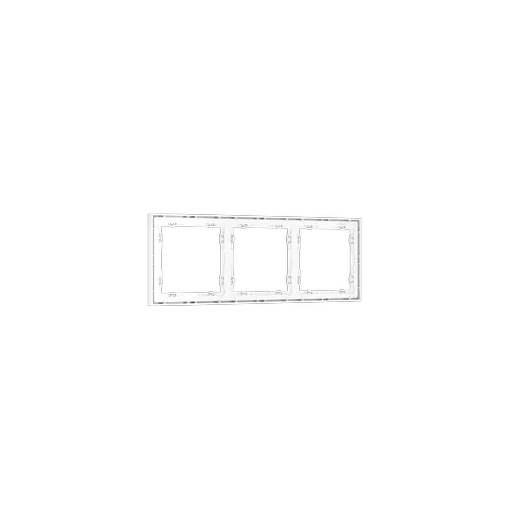 Рамка пластиковая Voltum S70 на 3 поста, (белый глянцевый) — фото 8