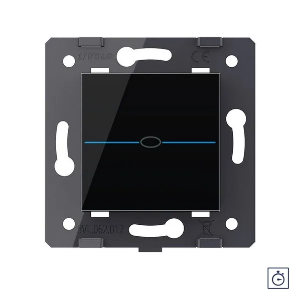 Сенсорный выключатель с таймером 1 клавиша Quadro (механизм) Livolo — фото 2