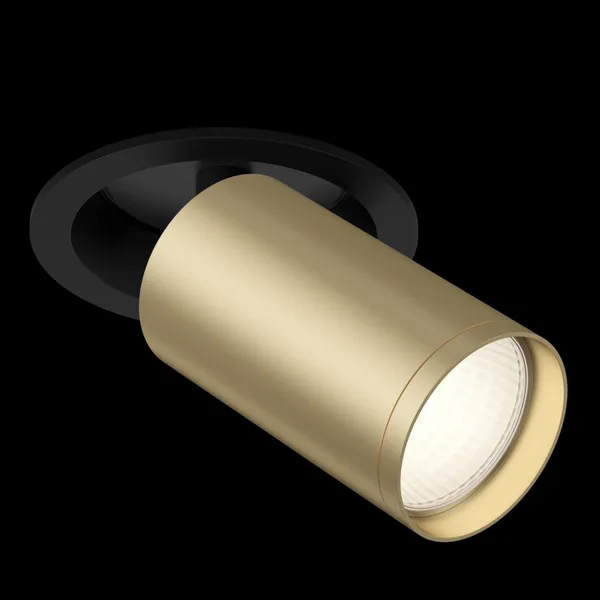 Встраиваемый светильник 1*GU10 10Вт Черный и Матовое золото IP20 FOCUS S C048CL-1BMG Technical Maytoni — фото 2