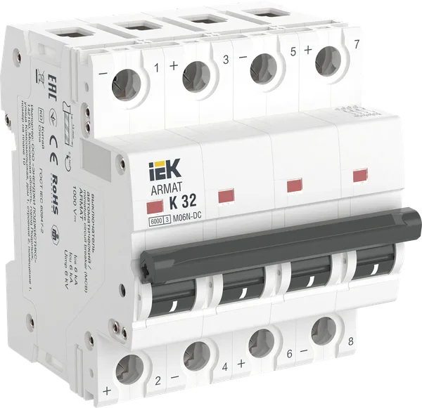 Выключатель автоматический ВА МОД M06N-DC 4П K 32А ARMAT IEK