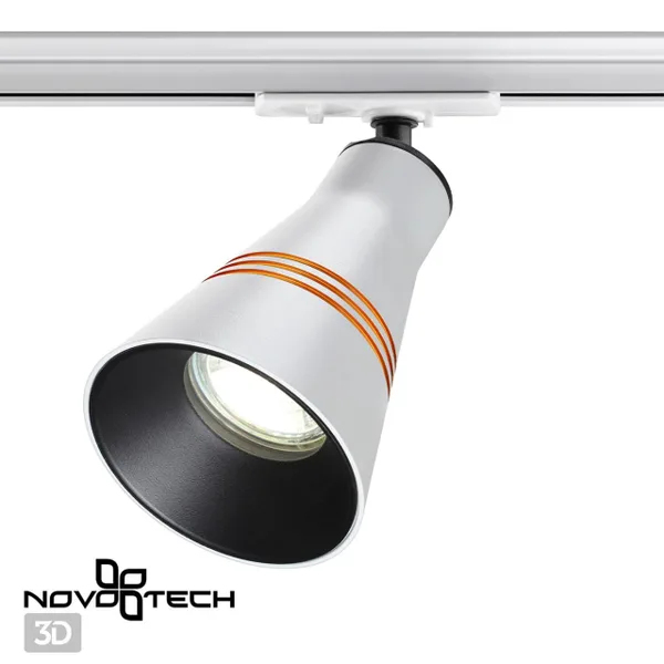 Св-к трековый однофазный двухжильный IP20 GU10 9W 220V SOBIT белый NOVOTECH — фото 3