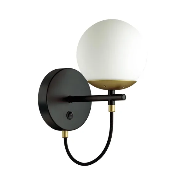 Бра с выкл.E27 60W 220V RANDI черный,золотой LUMION