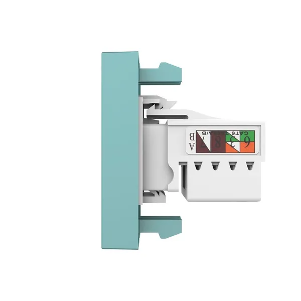 Розетка интернет RJ-45 кат. 6, цвет зеленый (механизм) Livolo — фото 3