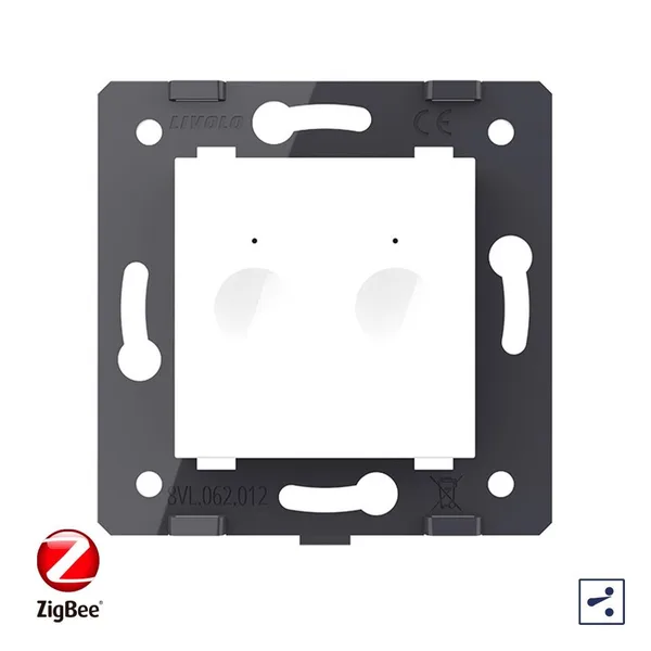 Двухклавишный проходной сенсорный выключатель ZigBee Module, цвет белый (механизм) Livolo — фото 2