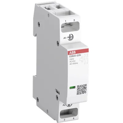 Контактор ESB20-11N-06 модульный (20А АС-1, 1НО+1НЗ), катушка 230В AC/DC ABB