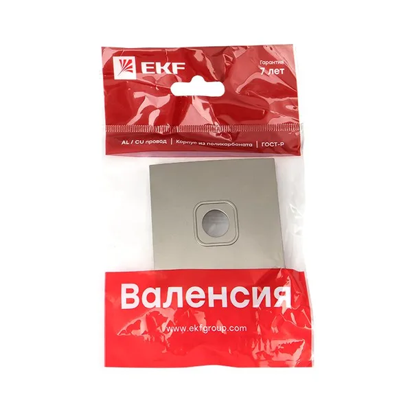 Валенсия Лицевая панель розетки TV 1-местная 75Ом 5-862МГц кашемир EKF — фото 2