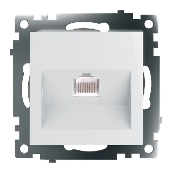 Розетка компьютерная 1-местная RJ-45 (механизм), STEKKER GLS00-7107-01, серия Катрин, белый — фото 2