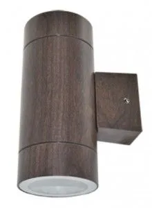 Св-к прозр. 2xGX53 8013A цилиндр металл.темное дерево IP65 Ecola