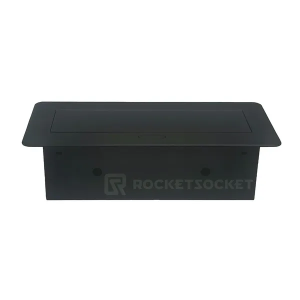 Розетка горизонтальная выдвижная 3EU Черная OvalC RocketSocket LIVOLO — фото 4