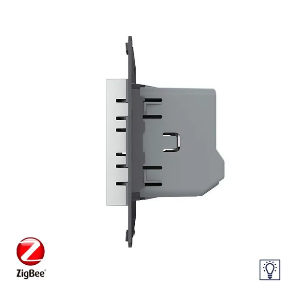 Одноклавишный проходной сенсорный диммер ZigBee, цвет серый (механизм) Livolo — фото 2