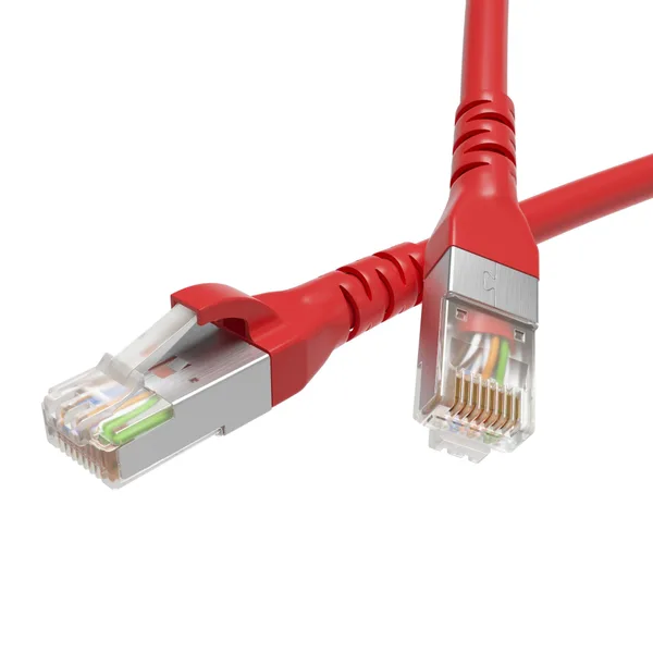 Патч-корд экранированный CAT5E F/UTP 4х2, LSZH, красный, 3.0м DKC