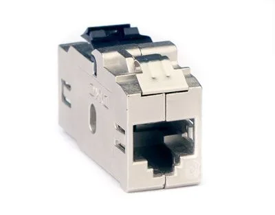 Модуль Keystone RJ45 CAT6 проходной экранированный, серебристый (форм-фактор МС) DKC