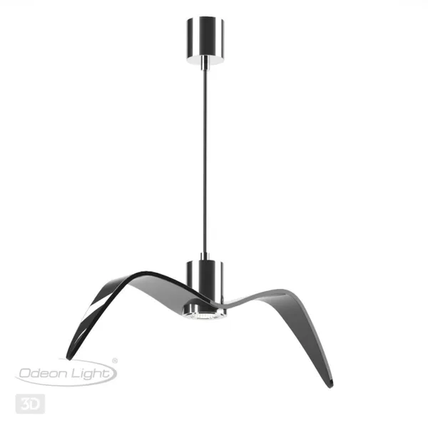 Подвес GU10 1*5W BIRDS чёрный/хром/стекло ODEON LIGHT — фото 5