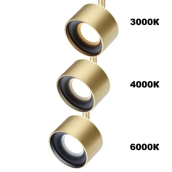 Трек.св-к для низков.шин.с перекл.цв.темп.IP20 LED 3000К/4000К/6000К 12W вниз+3W бронз NOVOTECH — фото 3