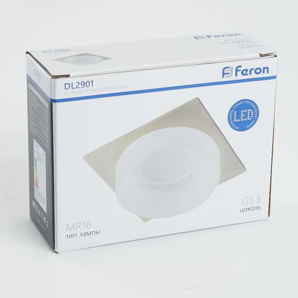 Светильник встраиваемый Feron DL2901 потолочный MR16 G5.3 хром — фото 4