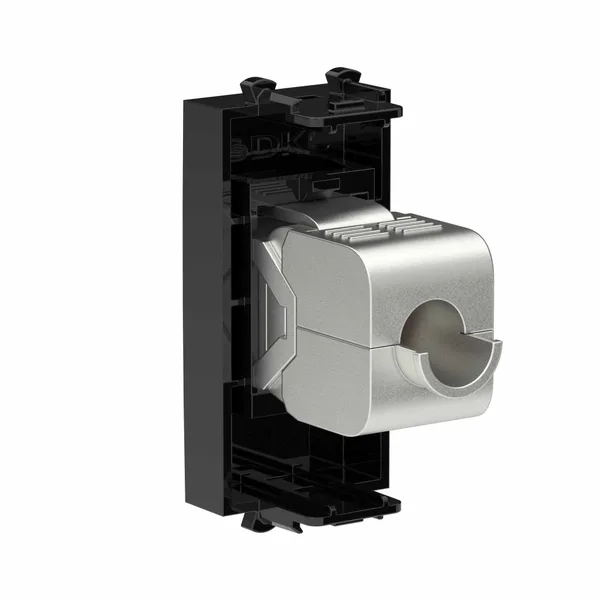 Компьютерная розетка RJ-45 без шторки модульная, кат.6 экранированная, "Avanti", "Черный квадрат", 1 модуль DKC — фото 3