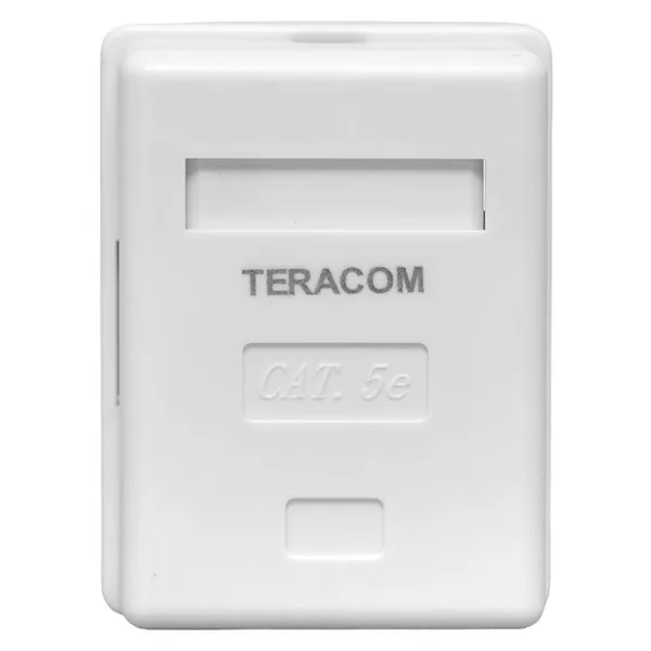 Розетка настенная TERACOM Cat,5E неэкранированная 1 порт RJ-45 Dual IDC белая EKF — фото 2