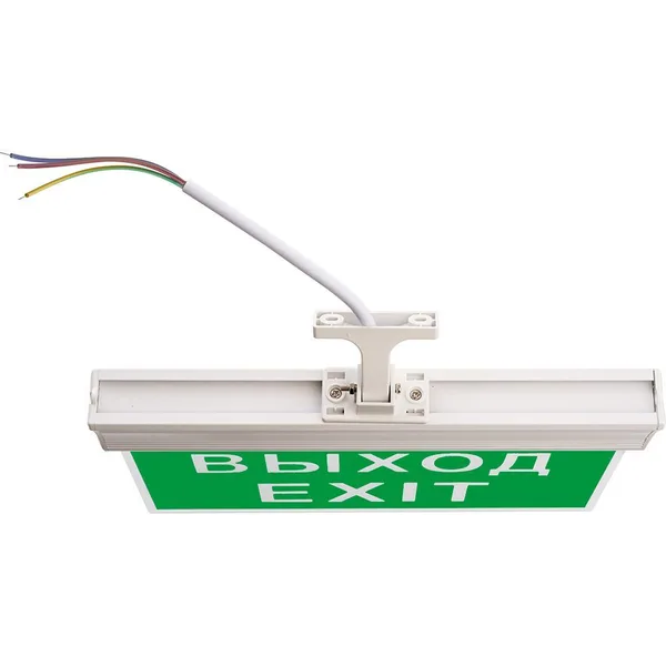 Светильник аккумуляторный, 10 LED/1W 230V, AC/DC зеленый 260*245*35 mm, белый, Выход, EL60 Feron — фото 2